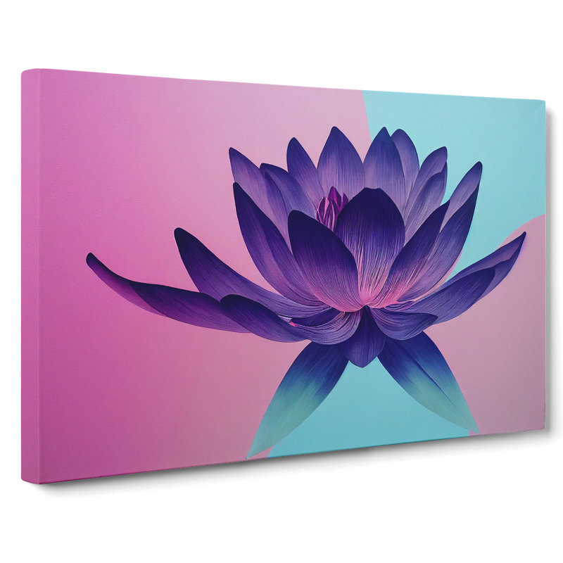 Classic Lotus Flower - Wrapped Canvas, 35cm H x 50cm W x 3cm D