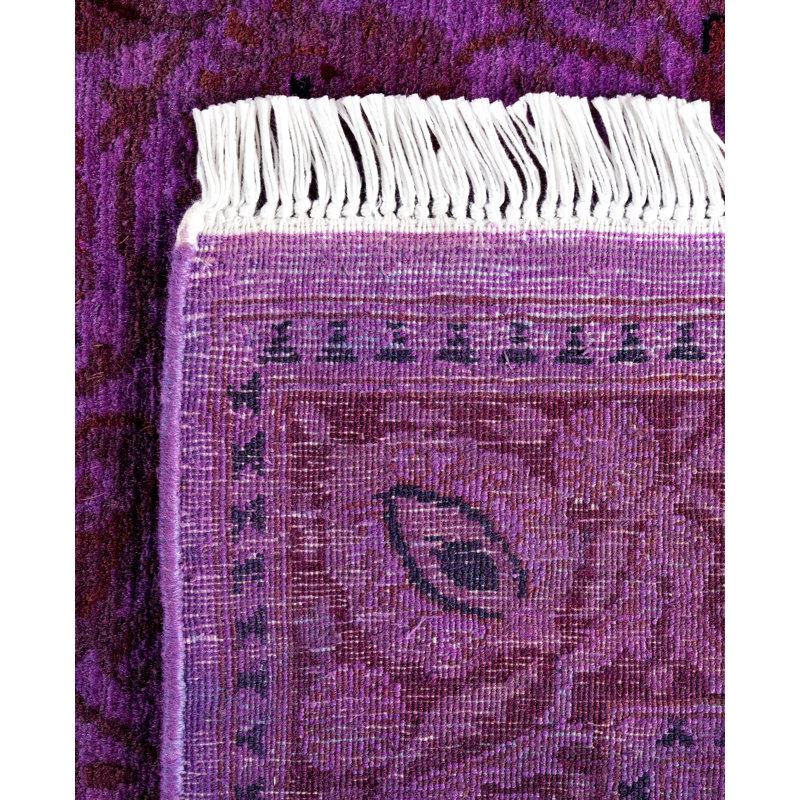 Overdyed One-of-a-Kind 2' 6" X 17' 10" Hand Knotted Area Rug