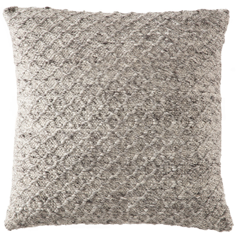 Essence Wool Square Pillow Cover, Gray