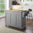 Ken Solid Wood Top Kitchen Island-148235431