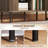 Walnut Nordic Sideboard - Slatted Tambour Sliding Doors, Decorative Storage Cabinet For Kitchen/living Room