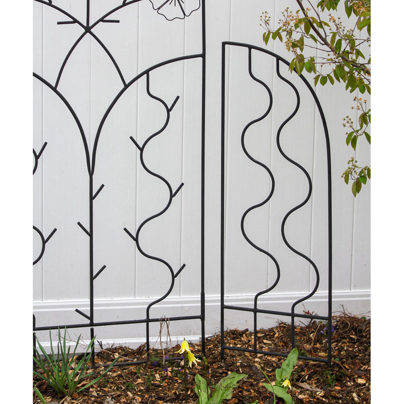 Primrose Black Wrought Iron Garden Trellis