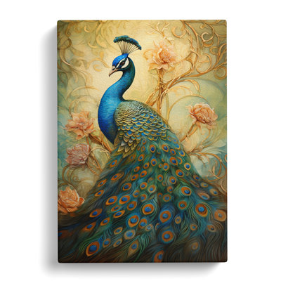 Peacock Tachisme - No Frame Print