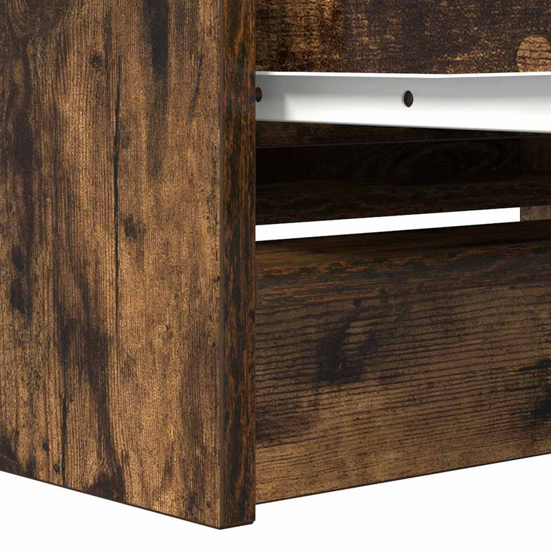  TV Cabinet 35x54 Cm Engineered Wood, Smoked Oak, 80 cm