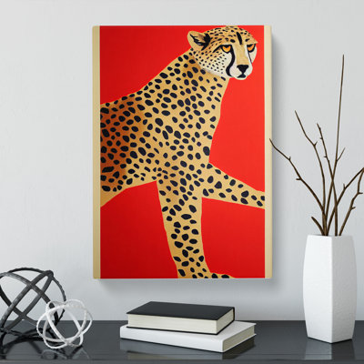 Arife Retro Cheetah Art - Wall Art