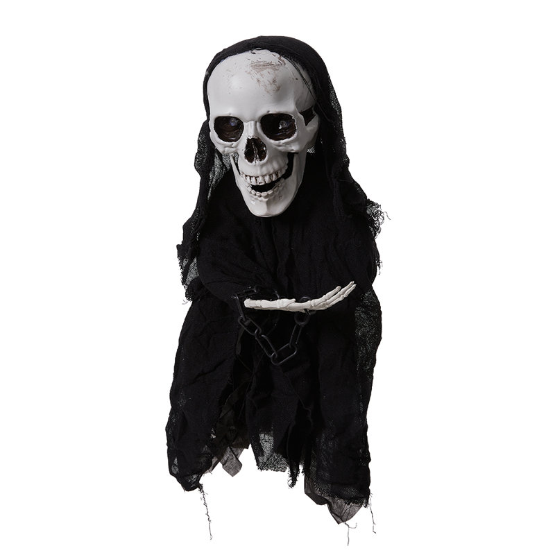 Halloween Voice-Activated Skull Head Haunted House Atmosphere Decoration Prop