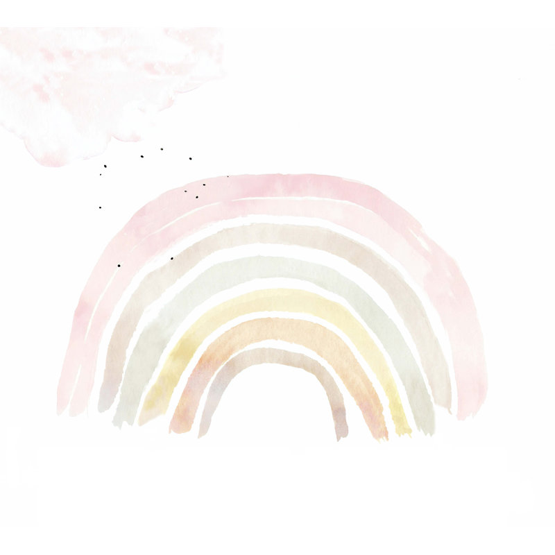 Papier peint amovible art coloré arc-en-ciel coloré, L 75 po x L 112 po