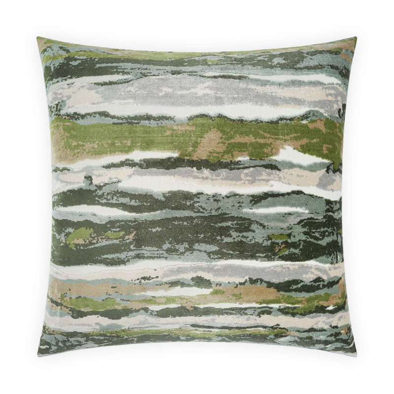 Ecco Decorative Pillow, Malachite, Square 24"