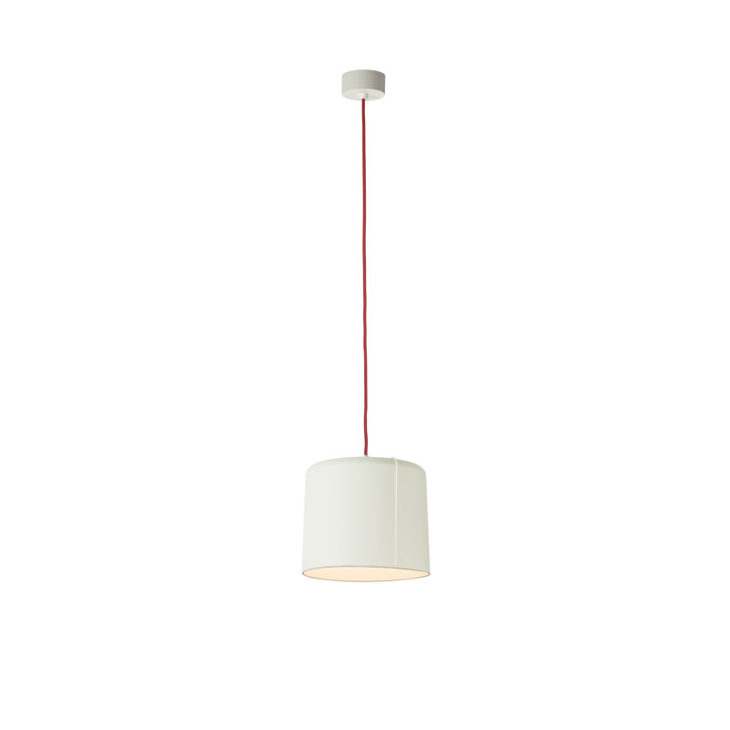 Be.pop 1 - Light Cylinder Pendant, White, Red