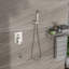 Douche de plafond en nickel brossé: pomme de pluie de 16 po, bec cascade, douchette avec inverseur requise Douche de montage: nickel, buse de baignoire-124566211