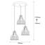 Luminaire suspendu géométrique à 3 lumières Hatherleigh