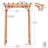 Minaa 61" W x 26" D Solid Wood Garden Arches Arbor Arbours