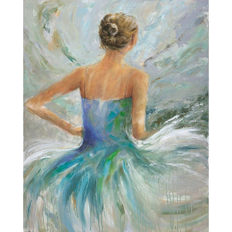 «Red Barrel Studio® Joy, Julie», reproduction d'art sur toile tendue: Flowing Vision II, H 44 po x l 36 po