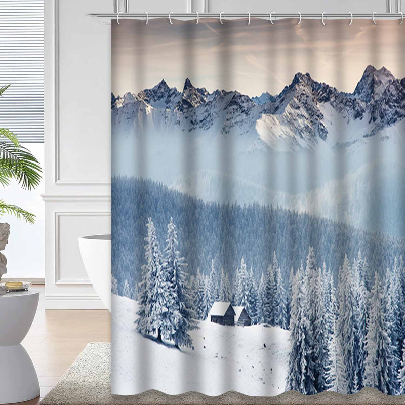 Rideau de douche avec 12 crochets Fantastic, L 72 po x l 72 po