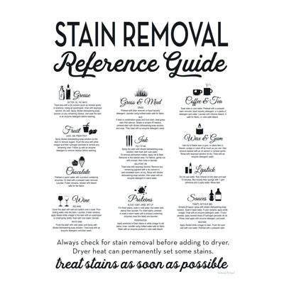 " Stain Removal Reference Guide "