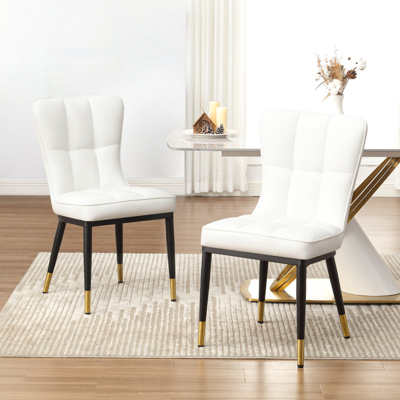 Chaise rembourrée, Blanc