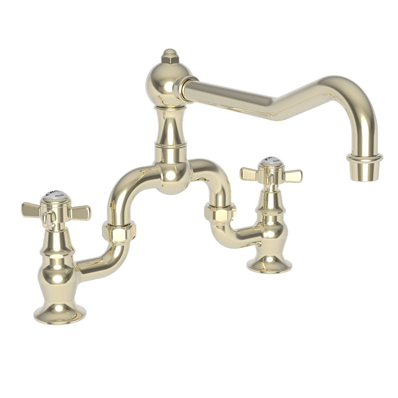 Fairfield Kitchen Bridge Faucet, French Gold