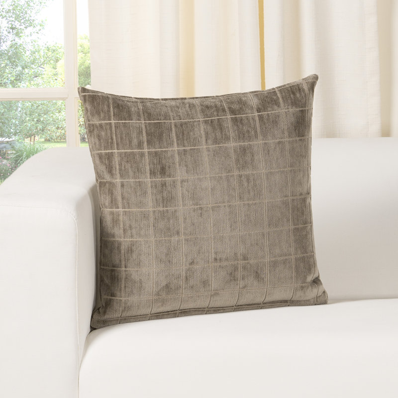 Coussin Otterville, Motif géométrique terre cuite, Polyester, 18"H x 18"W