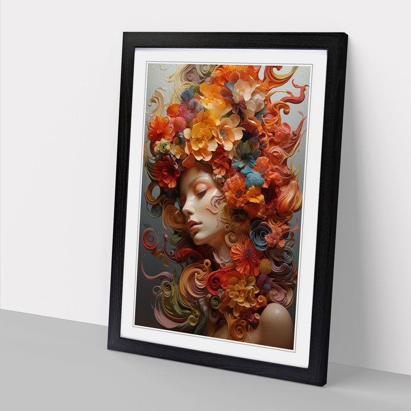 Single Picture Frame Print on Wood, Black Framed, 64cm H x 46cm W