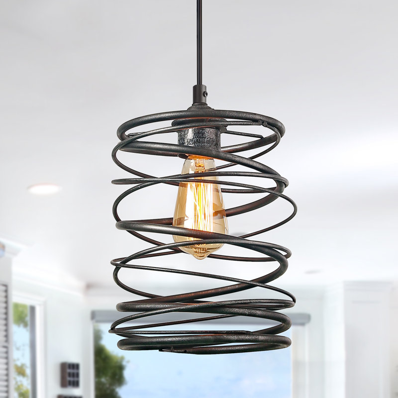 Luminaire suspendu cylindrique à 1 lumière