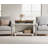 37" Large End Table ,Tall Side Table With 2 Storages For Living Room, Farmhouse TV Stand With Storage Shelf-2091294141