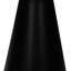 Table de bout latérale Riko, plateau rond en marbre naturel blanc de 18 po, base piédestal moderne noir