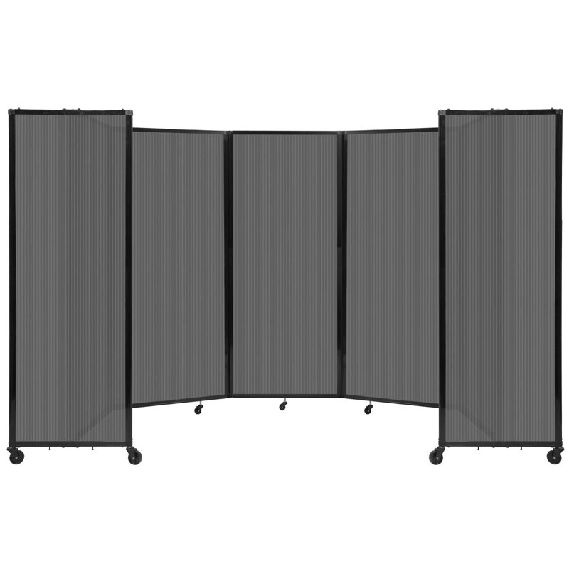 Cloison murale en polycarbonate 360, H 82 po x l 168 po, Gris foncé