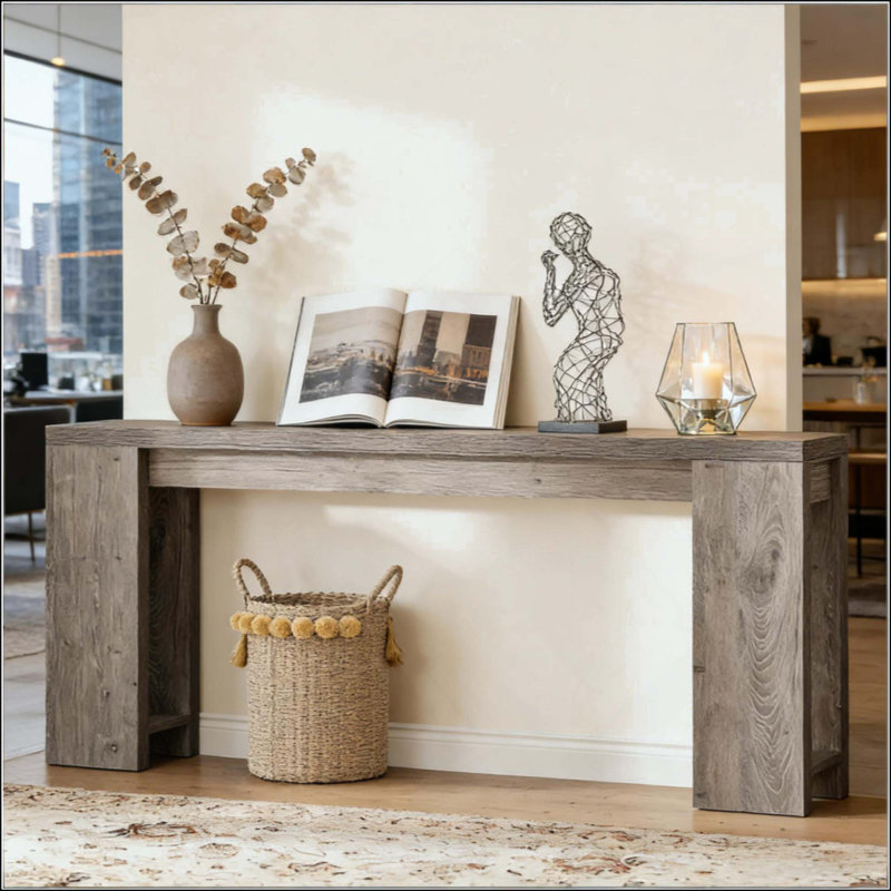 Wood Entryway Table,Console Table,Side Table, Gray