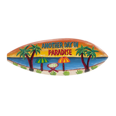 Arminda "Another Day in Paradise"  Wood Sign By RAM Game Room