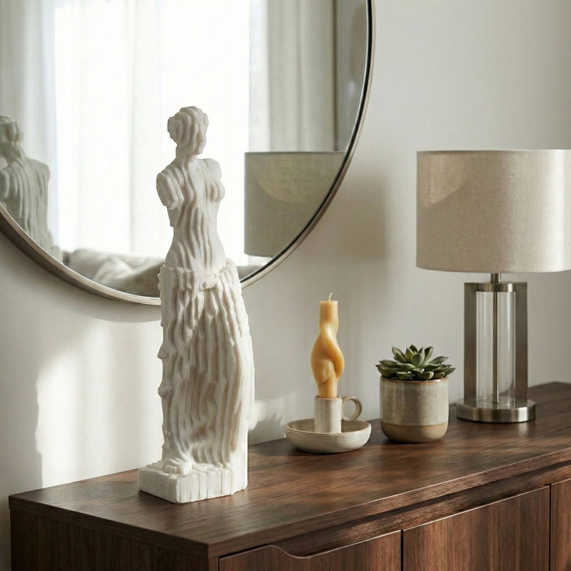Sculpture abstraite en résine féminine, buste, décoration pour la décoration intérieure