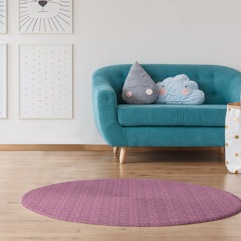 Chenille Indoor Rug, Round 5'