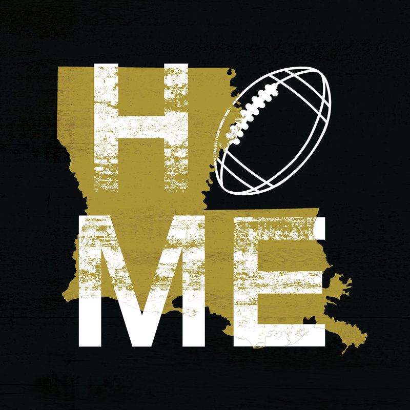 Home Football Saints - Wrapped Canvas Print, 30cm H x 30cm W