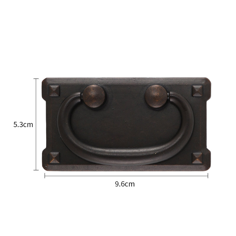 4Pcs Zinc Alloy Drop-Down Bail Swing Drawer Pull Handles, Black