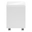 Classeur, mobile roulant, tiroirs de rangement, support d'imprimante, bureau, travail, stratifié blanc brillant, contemporain, moderne, armoire