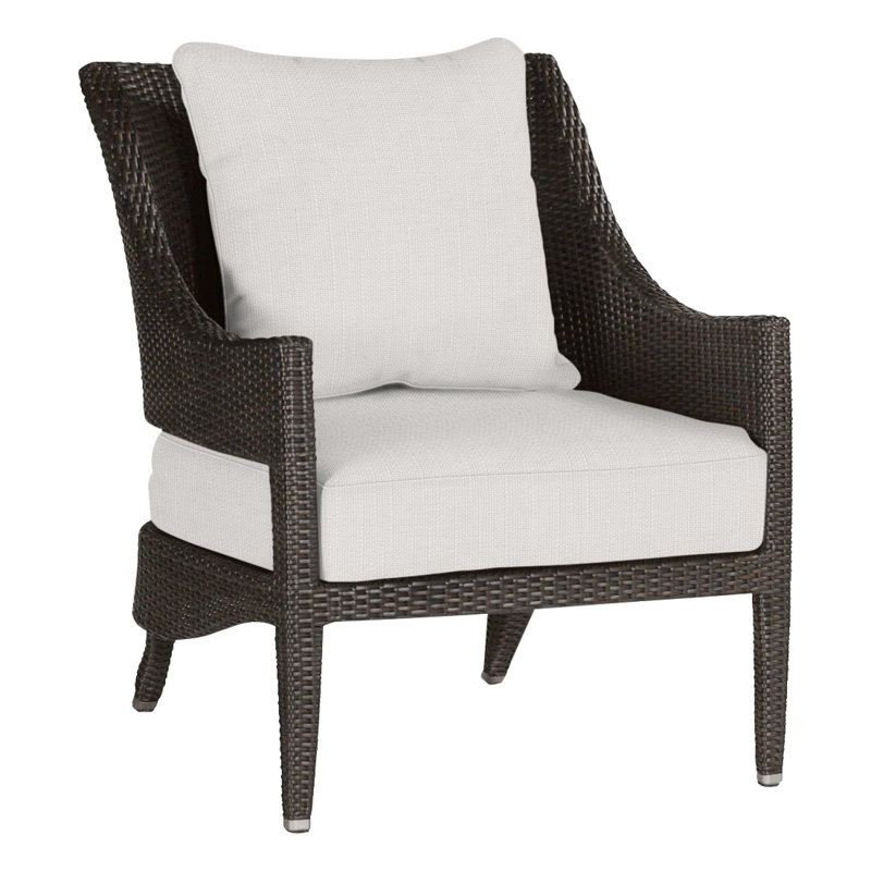 Chaise longue tissée Athena - Noyer noir, Lin neige, Pas de soudure, Noyer noir