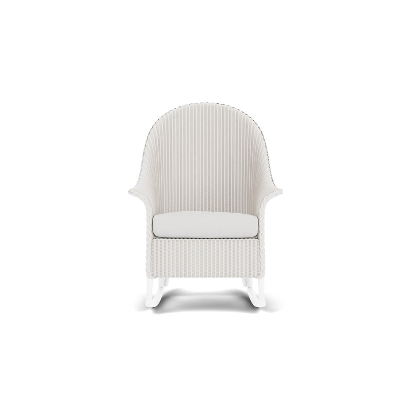 Loom Outdoor Rocker Chair, Canvas Natural, White