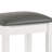 White Vanity Stool With Padded Seat