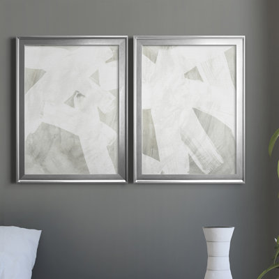 Stone Brush I - 2 Piece Picture Frame Print Set on Canvas