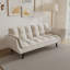 74 pouces canapé beige doux deux accoudoirs coussin décoratif confortable