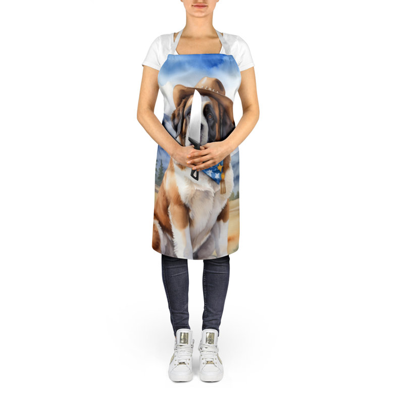 Tablier de bienvenue Saint-Bernard Cowboy