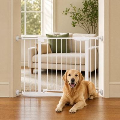 Pressure Mounted Walk Through Safety Gate For Stairs And Doorways