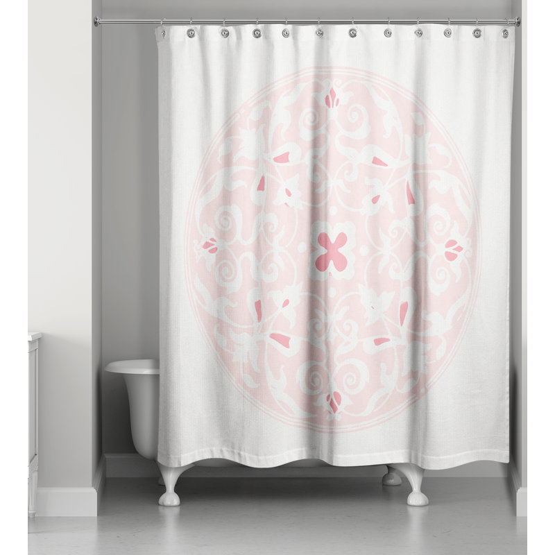 Rideau de douche simple Clayborn, Rose clair