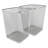 Altieri 9L Silver Square Metal Mesh Waste Paper Bin Lightweight Mesh Trash Can Waste Bin (2)