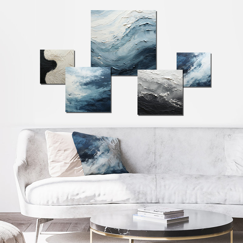 Puccio - Ensemble de 5 reproductions murales de plage