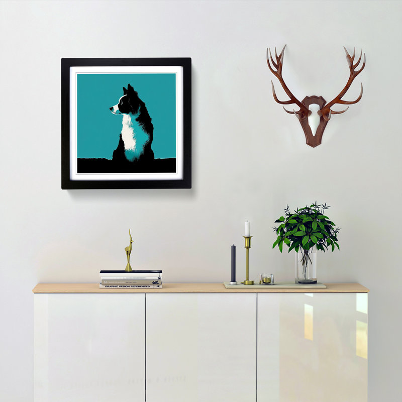 Single Picture Frame Print on Wood, Black