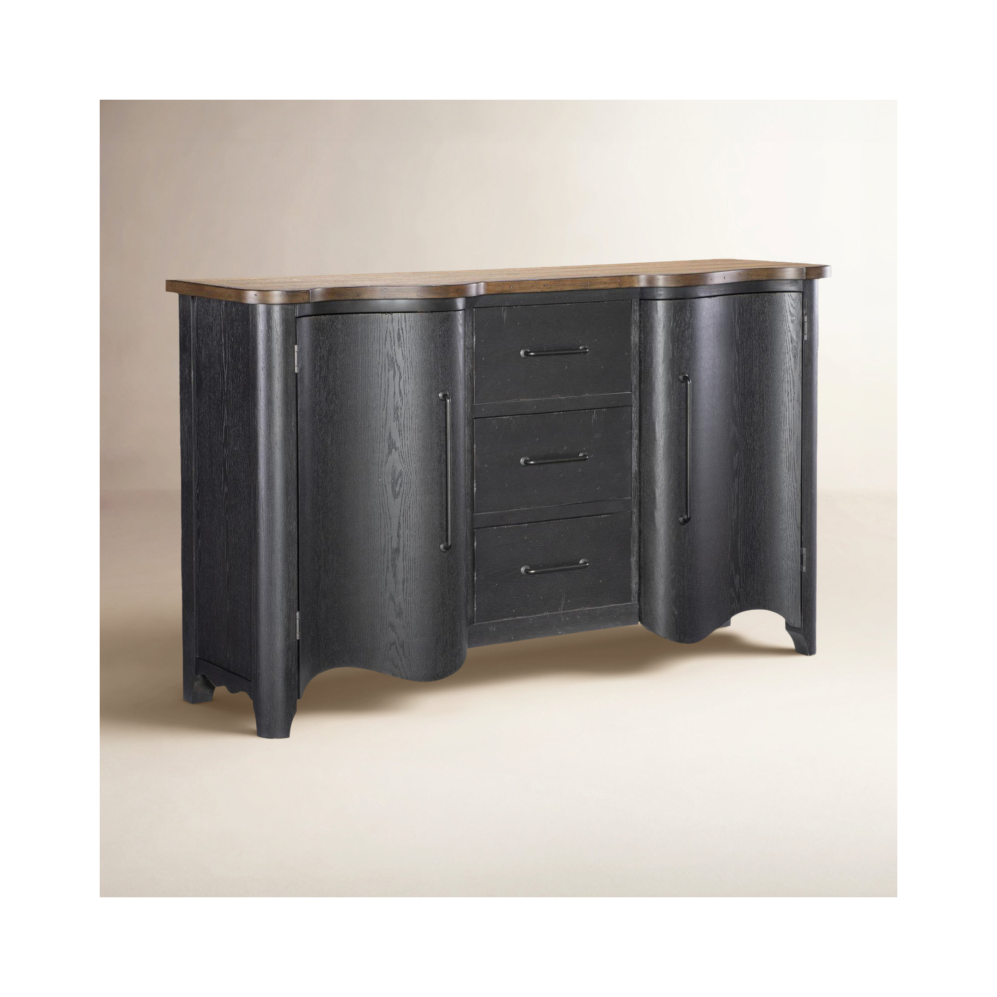Country Living 3-Drawer Accent Chest 3, Black