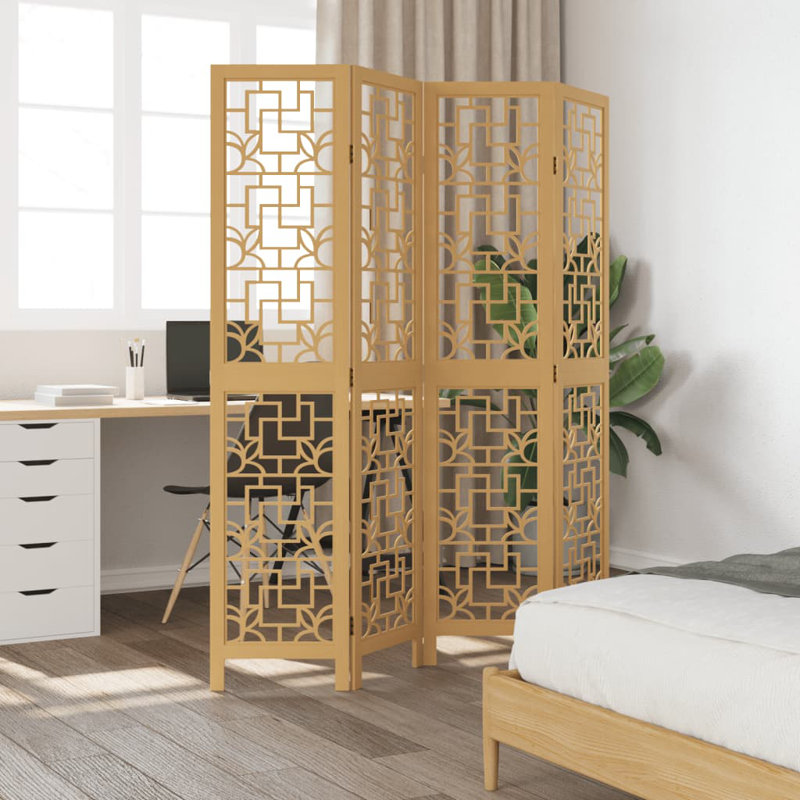 Chassidi Solid Wood Accent Room Divider, 180cm H x 145cm W