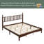 Lit plateforme en bois avec tête de lit en forme de gourde, lit plateforme de style rétro avec support à lattes en bois-886714285