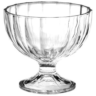 LAV Glass Dessert Bowls Set 6-Piece, 9.5 Oz Clear Ice Cream Trifle