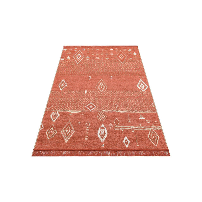 Selina Cotton Flatweave Area Rug, Runner 203.2 x 762cm
